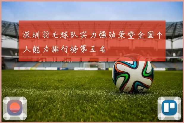 深圳羽毛球队实力强劲荣登全国个人能力排行榜第五名